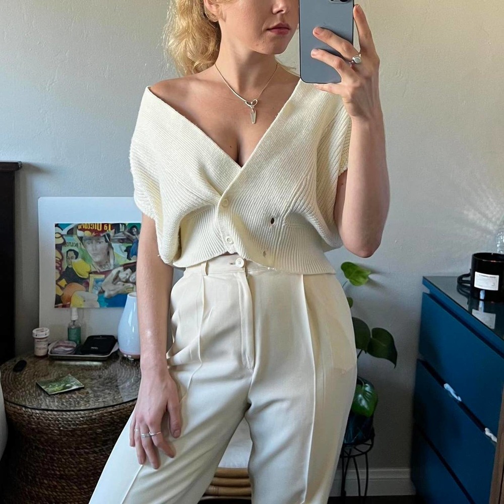 Vintage White Albee Sweater Vest